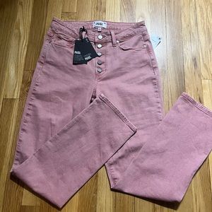 PAIGE
Cindy Straight Button Fly Jeans in Soft Vintage Rose